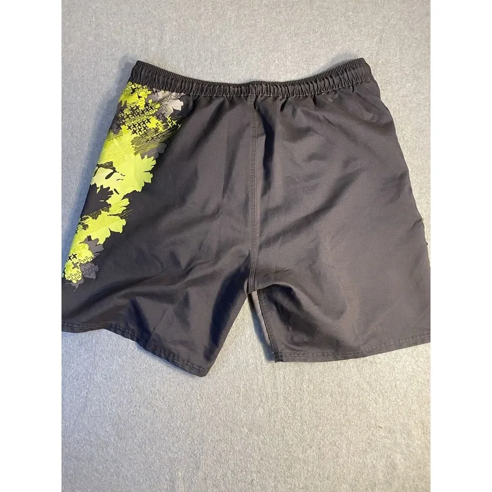 Vintage‎ Nike Swim Shorts Adult L Gray/Green Y2k